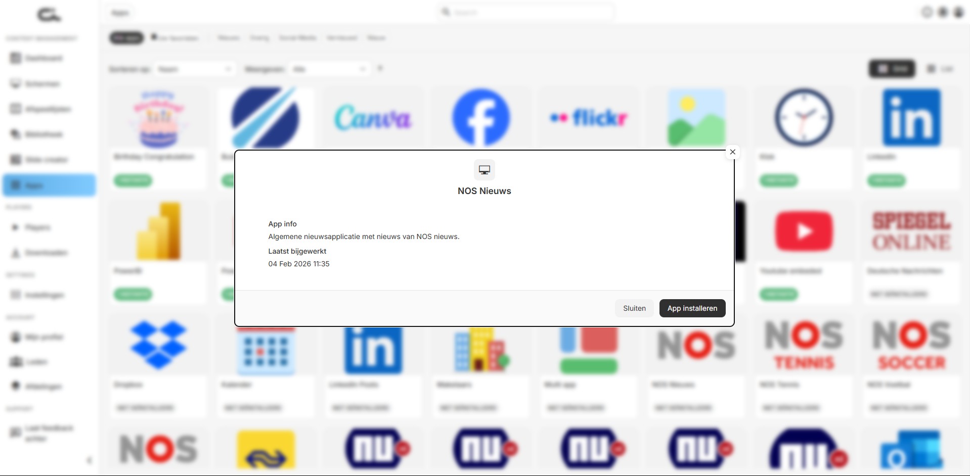 Installatievenster