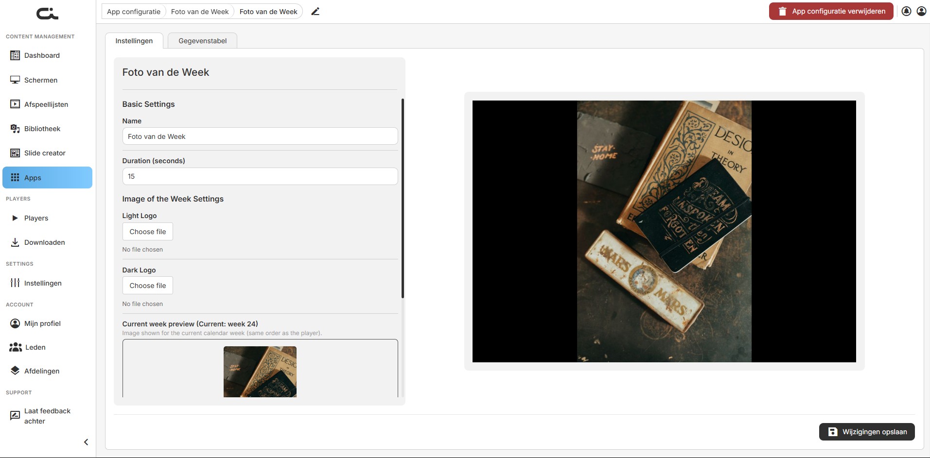 Instanceconfiguratie